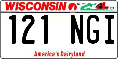WI license plate 121NGI