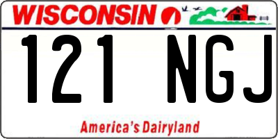 WI license plate 121NGJ