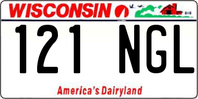 WI license plate 121NGL