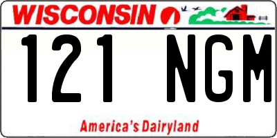 WI license plate 121NGM