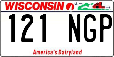 WI license plate 121NGP