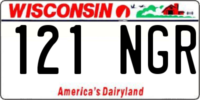 WI license plate 121NGR