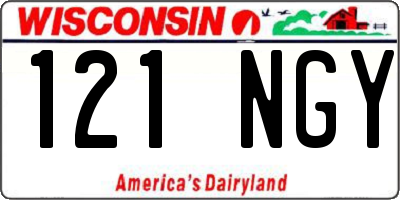 WI license plate 121NGY
