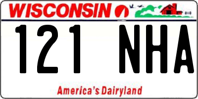 WI license plate 121NHA