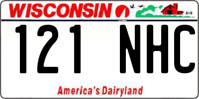 WI license plate 121NHC
