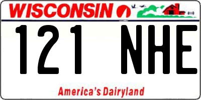 WI license plate 121NHE