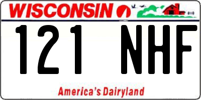 WI license plate 121NHF