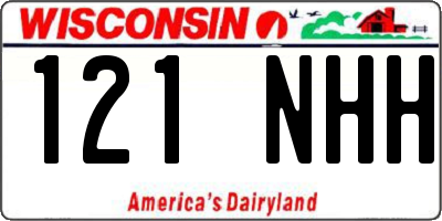 WI license plate 121NHH