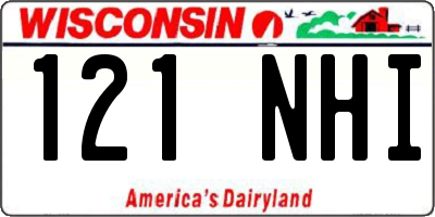 WI license plate 121NHI
