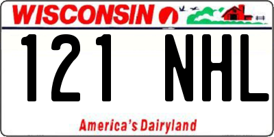 WI license plate 121NHL