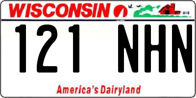 WI license plate 121NHN