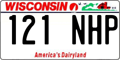 WI license plate 121NHP