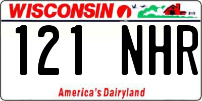 WI license plate 121NHR