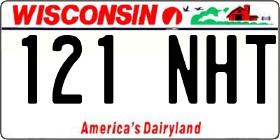 WI license plate 121NHT