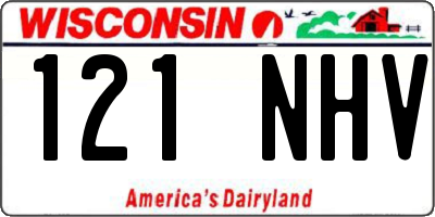 WI license plate 121NHV