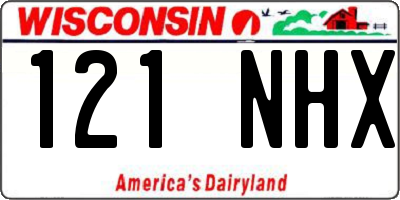WI license plate 121NHX