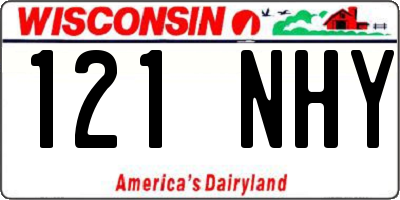 WI license plate 121NHY