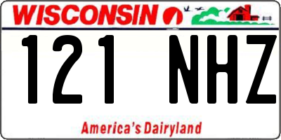 WI license plate 121NHZ