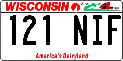 WI license plate 121NIF