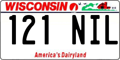 WI license plate 121NIL