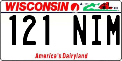 WI license plate 121NIM