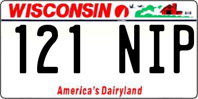 WI license plate 121NIP