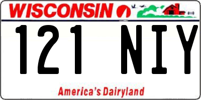 WI license plate 121NIY