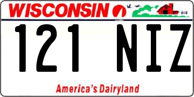 WI license plate 121NIZ