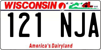 WI license plate 121NJA