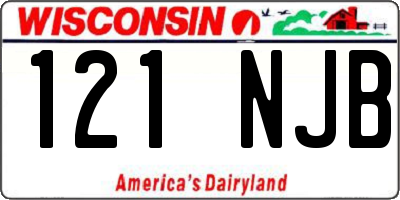 WI license plate 121NJB