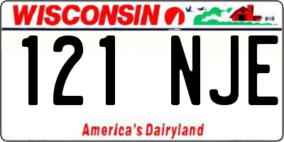 WI license plate 121NJE