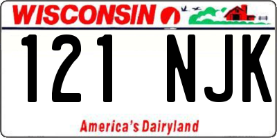 WI license plate 121NJK