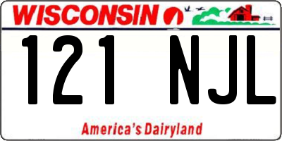 WI license plate 121NJL