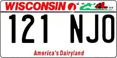 WI license plate 121NJO