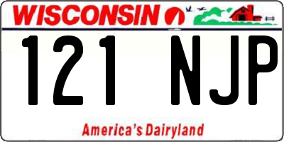 WI license plate 121NJP