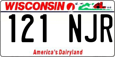 WI license plate 121NJR