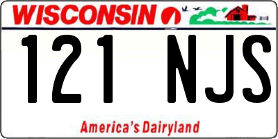 WI license plate 121NJS
