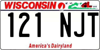 WI license plate 121NJT