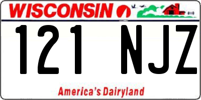 WI license plate 121NJZ