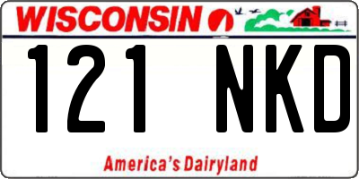 WI license plate 121NKD