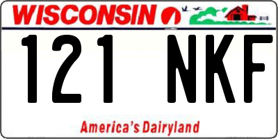 WI license plate 121NKF