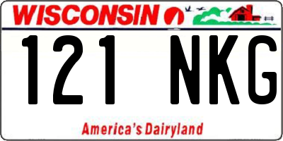 WI license plate 121NKG