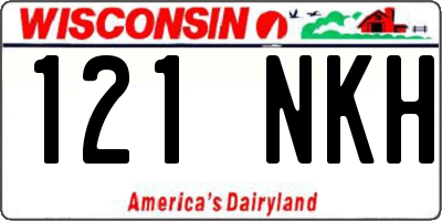 WI license plate 121NKH
