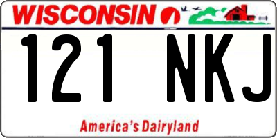 WI license plate 121NKJ