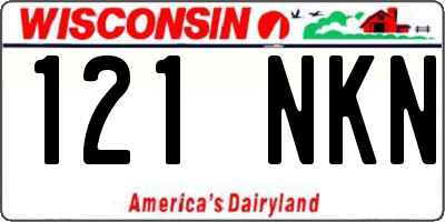 WI license plate 121NKN