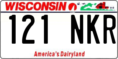 WI license plate 121NKR