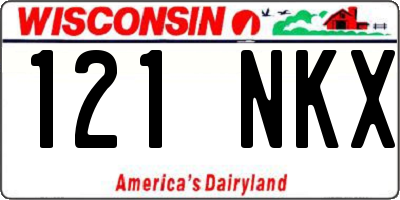 WI license plate 121NKX