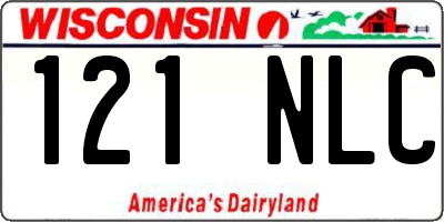 WI license plate 121NLC