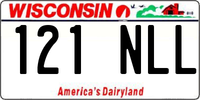 WI license plate 121NLL