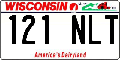 WI license plate 121NLT